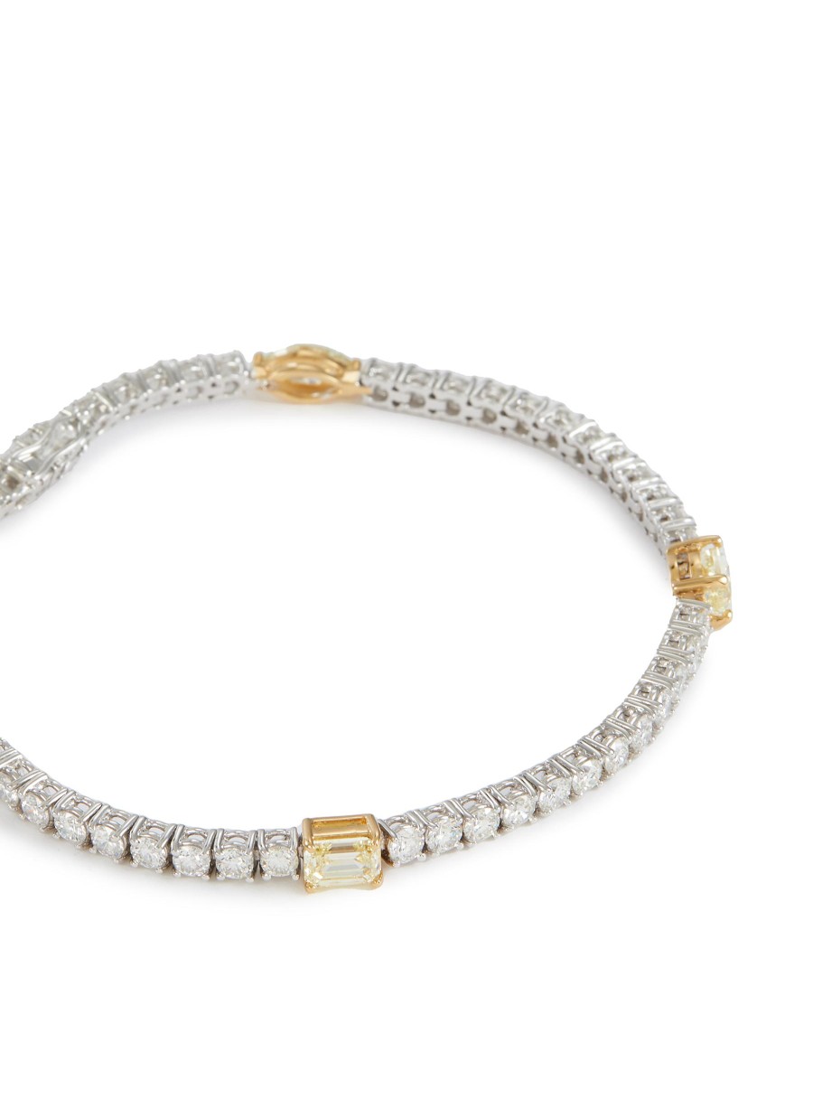 Women LC COLLECTION JEWELLERY Fine Jewellery | 18K Gold Diamond Mixed Cut Yellow Diamond Tennis Bracelet