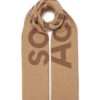 Women ACNE STUDIOS Scarves & Wraps | Wool Blend Contrast Logo Scarf