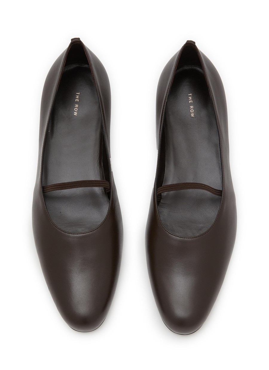 Women THE ROW Flats | Marion Leather Ballerina Flats