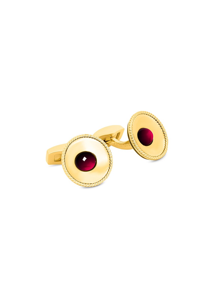 Men TATEOSSIAN Cufflinks | Cable Bowl Gold Plated Sterling Silver Base Cufflinks