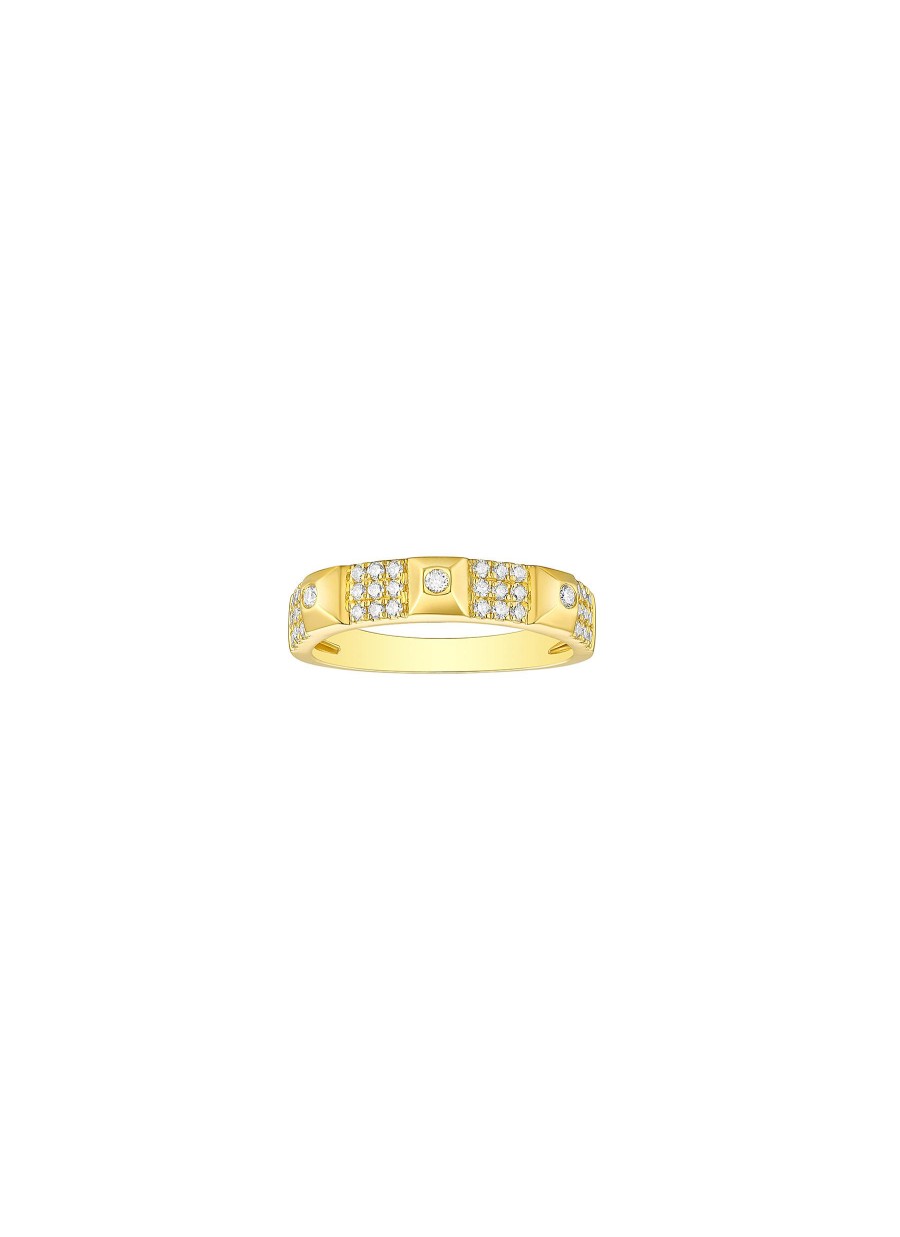 Women LC COLLECTION JEWELLERY Fine Jewellery | 18K Gold Diamond Ring — Us 7