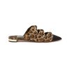 Women AQUAZZURA Slides | Mini Twist Leopard Print Flat Mules