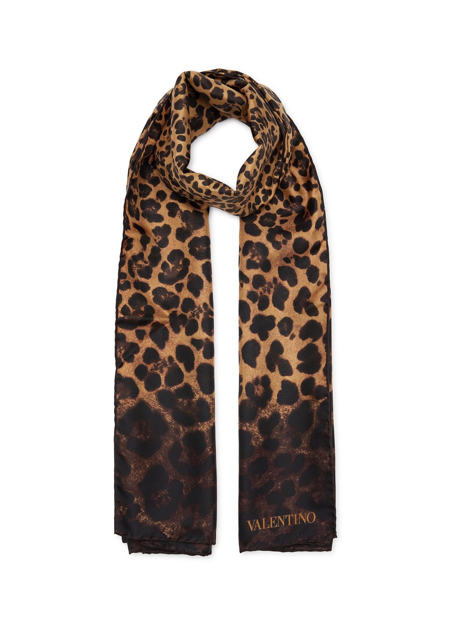 Women VALENTINO Scarves & Wraps | Animalier Silk Stole