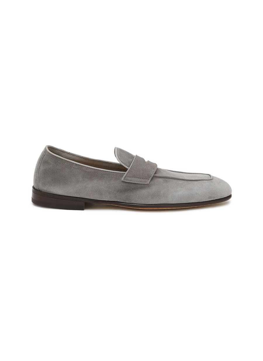 Men BRUNELLO CUCINELLI Flats | Suede Penny Loafers