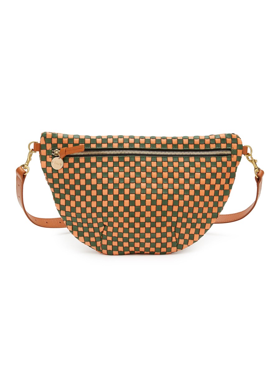 Women CLARE V. Crossbody | Grande Fanny Leather Bumbag