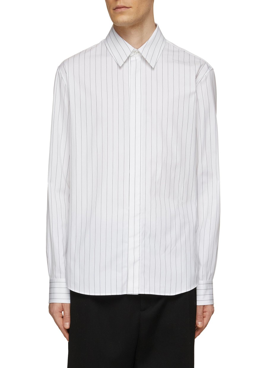 Men BOTTEGA VENETA Shirts | Pinstripe Poplin Shirt