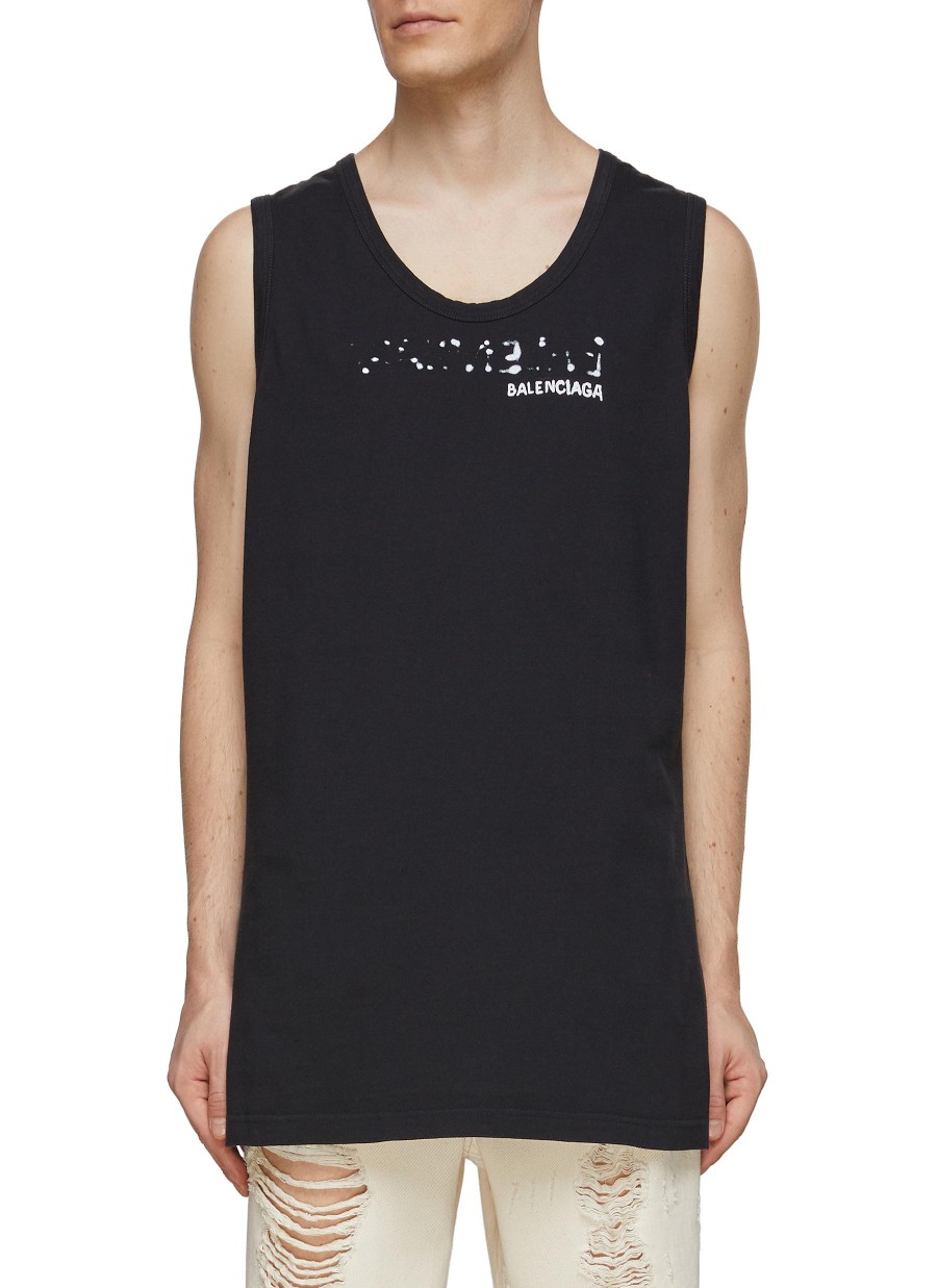 Men BALENCIAGA T-Shirts | Logo Tank Top