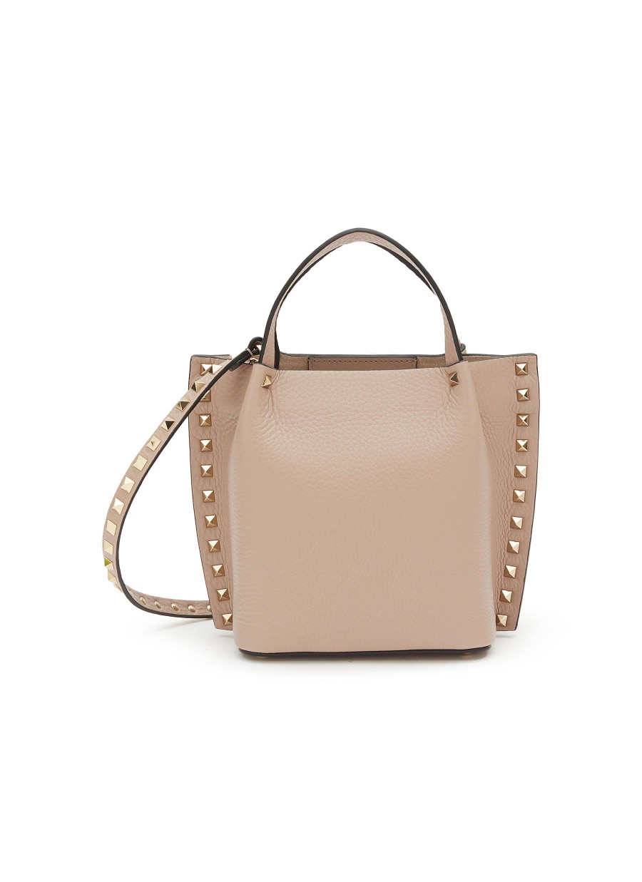 Women VALENTINO Tote Bags | Rockstud' Grained Leather Pouch