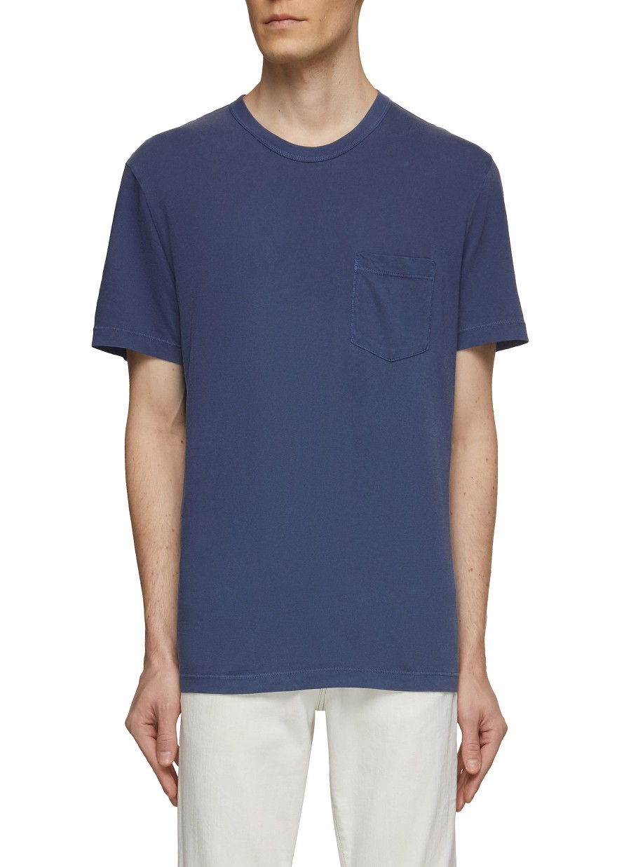 Men JAMES PERSE T-Shirts | Chest Pocket Cotton Jersey T-Shirt