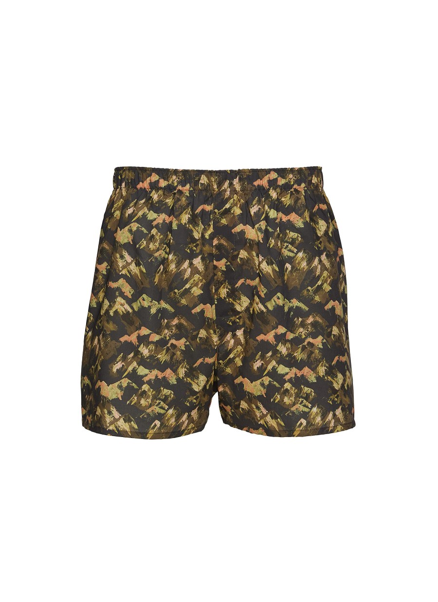 Men SUNSPEL Underwear | Mount Olympus Print Cotton Boxer Shorts