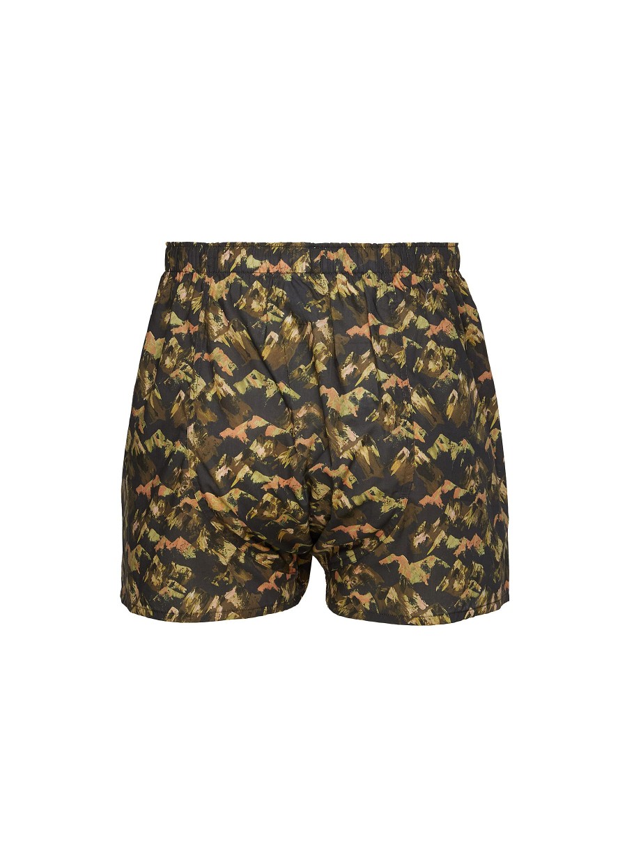 Men SUNSPEL Underwear | Mount Olympus Print Cotton Boxer Shorts