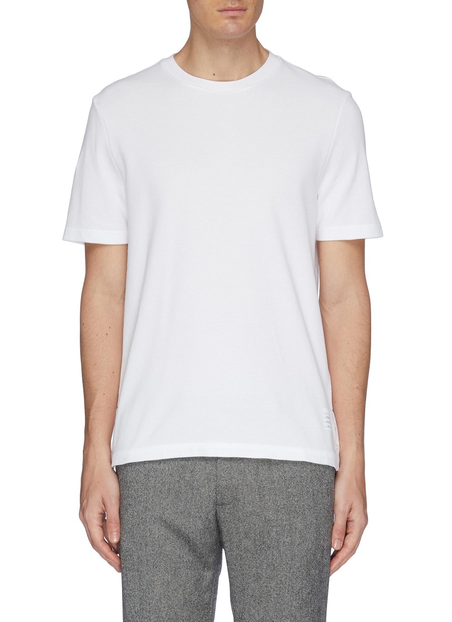 Men THOM BROWNE T-Shirts | Stripe Back Pique T-Shirt