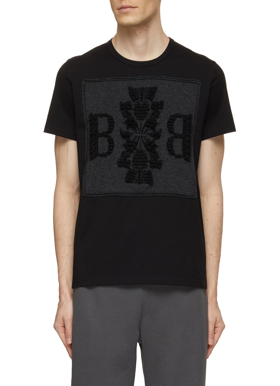 Men BARRIE T-Shirts | Cashmere Logo Patch Crewneck T-Shirt