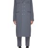 Men RE: BY MAISON SANS TITRE Coats | Double Breasted Metal Buckle Long Coat