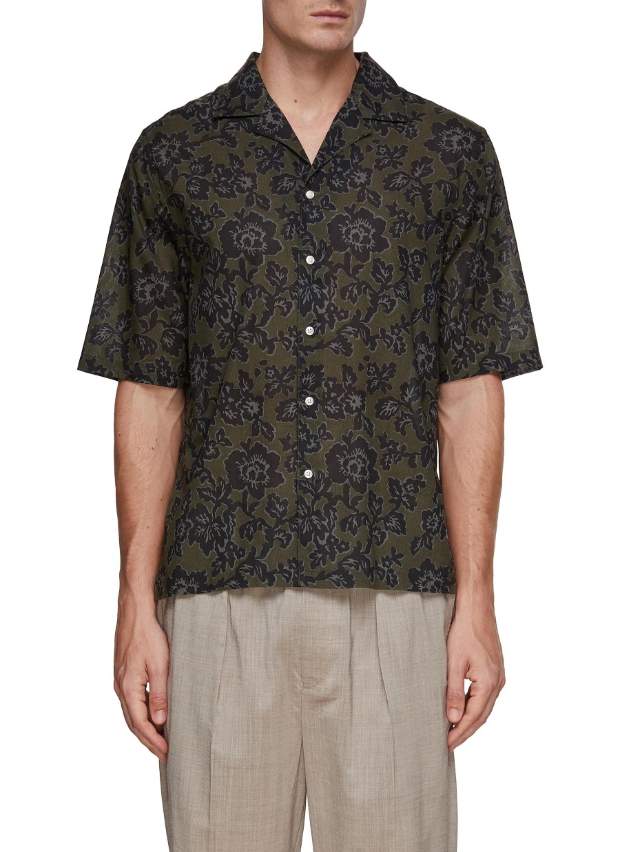 Men OFFICINE GENERALE Shirts | Ereness Printed Cotton Shirt