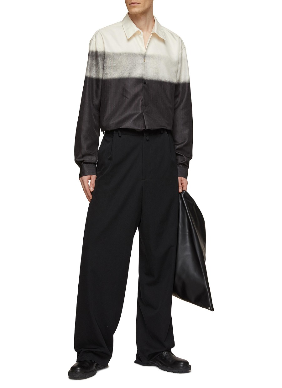 Men MAISON MARGIELA Shirts | Pinstripe Contrast Yoke Button Down Shirt