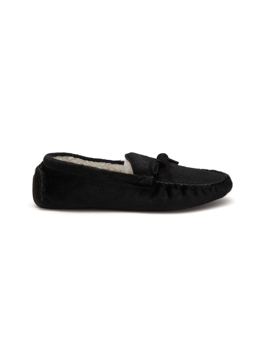 Women THE ROW Flats | Lucca Ponyhair Leather Mocassin