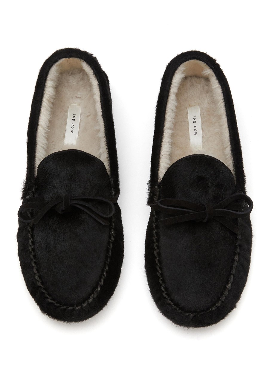 Women THE ROW Flats | Lucca Ponyhair Leather Mocassin