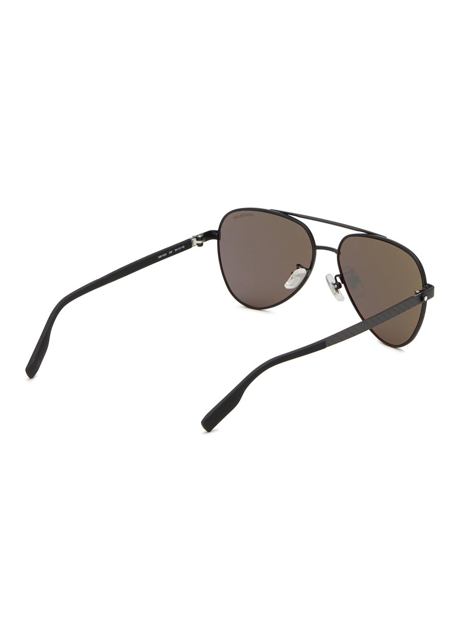 Men MONTBLANC Eyewear | Mb0182S Metal Aviator Sunglasses