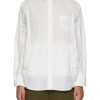 Men SACAI Shirts | Contrasting Insert Poplin Shirt