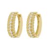 Women LC COLLECTION JEWELLERY Fine Jewellery | 18K Gold Diamond Hoop Earrings