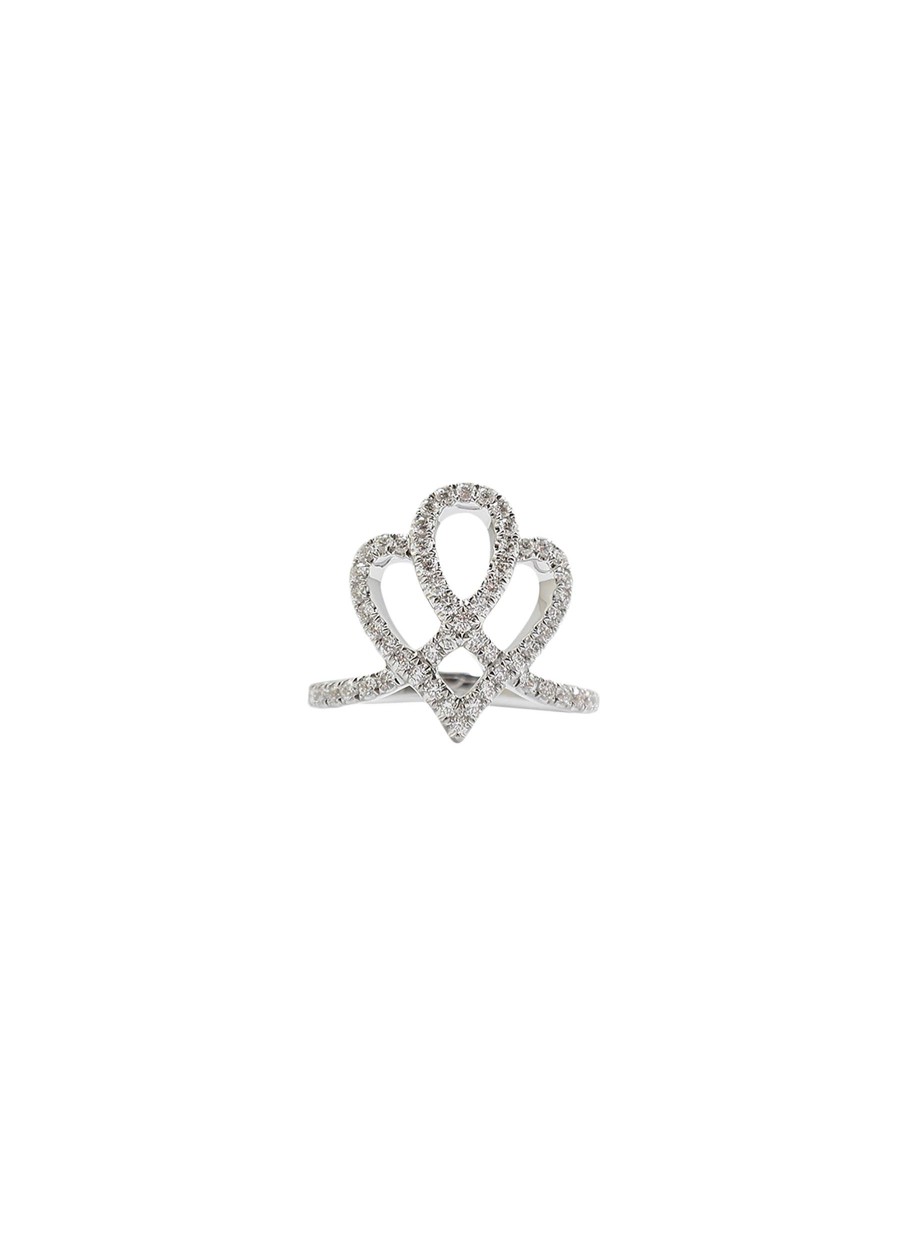 Women LC COLLECTION JEWELLERY Fine Jewellery | 18K White Gold Diamond Ring — Size Us 6.5