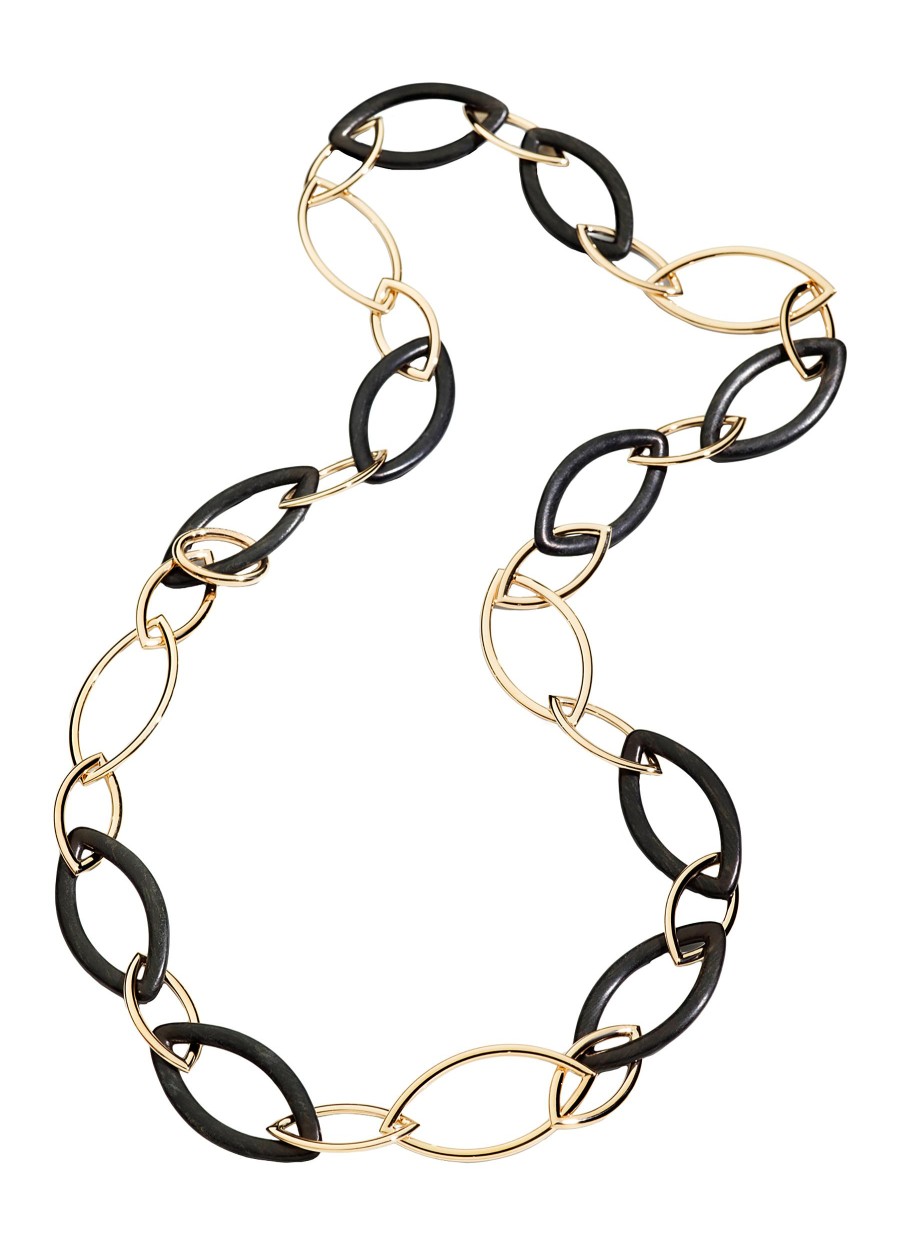 Women VHERNIER Fine Jewellery | Pop Chain 18K Rose Gold Ebony Necklace