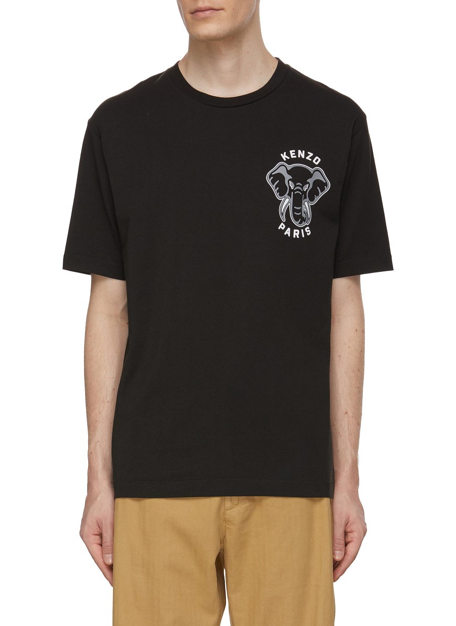 Men KENZO T-Shirts | Elephant Logo T-Shirt