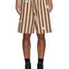 Men SONG FOR THE MUTE Pants | Daisy Patch Striped Drawstring Shorts