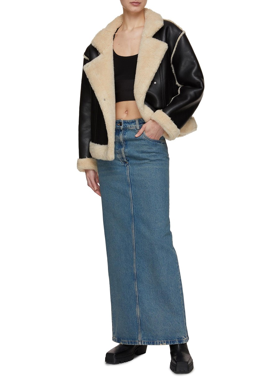 Women MO&CO. Jackets | Cropped Shearling Jacket