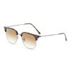 Women RAY BAN Eyewear | Gradient Brown Lens Tortoiseshell Effect Metal Square Sunglass