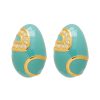 Women LANE CRAWFORD VINTAGE ACCESSORIES Vintage Accessories | Joan Rivers Gold Tone Turquoise Enamel Diamante Clip On Earrings