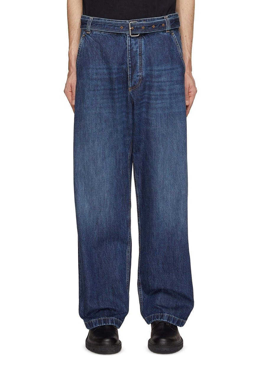 Men BOTTEGA VENETA Pants | Belted Wide Leg Jeans