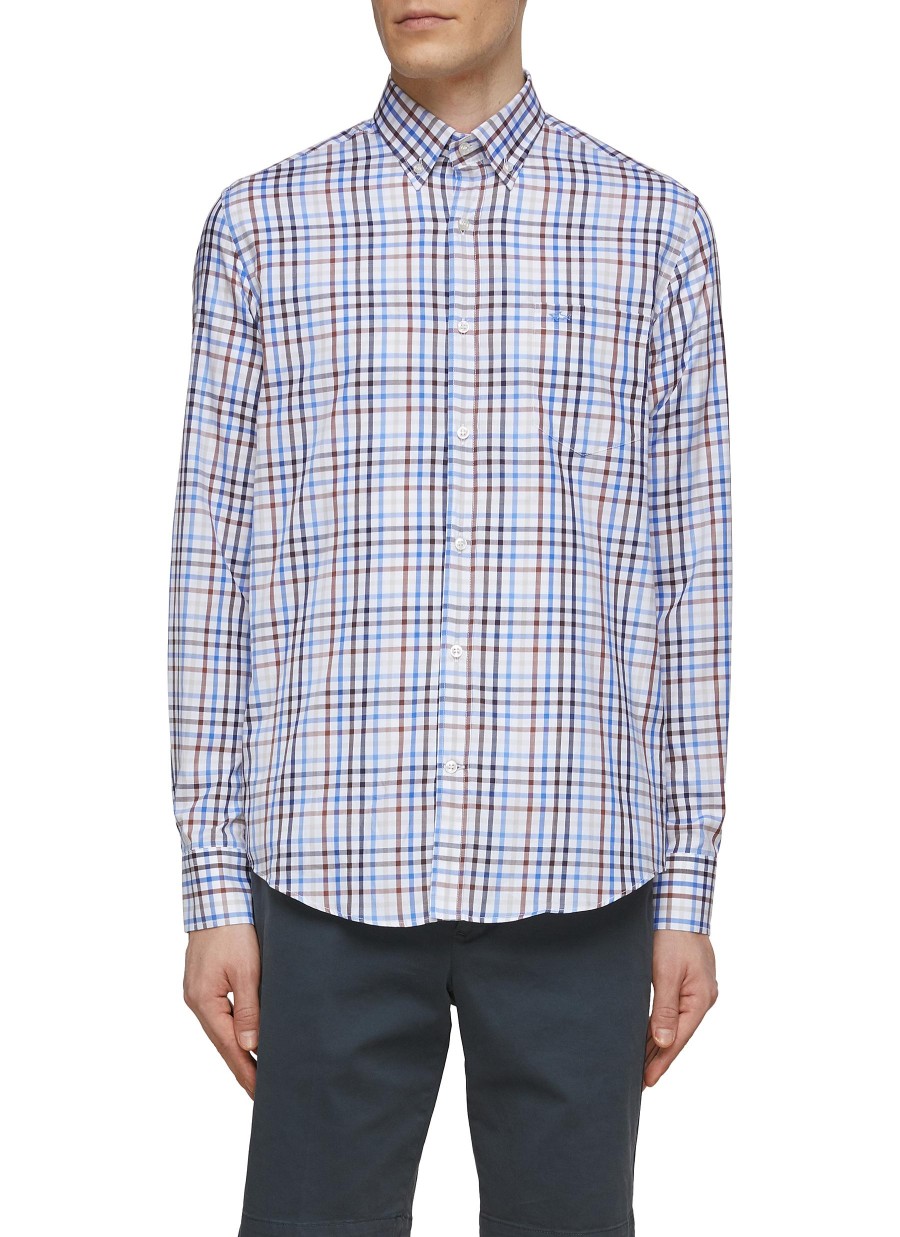 Men PAUL & SHARK Shirts | Chequered Cotton Twill Shirt