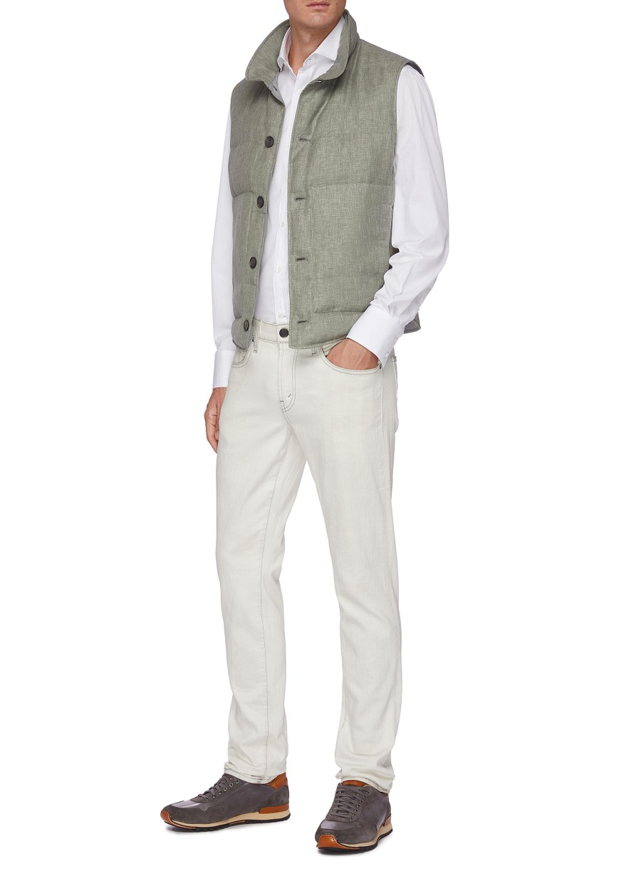 Men BRUNELLO CUCINELLI Shirts | Spread Collar Cotton Twill Shirt