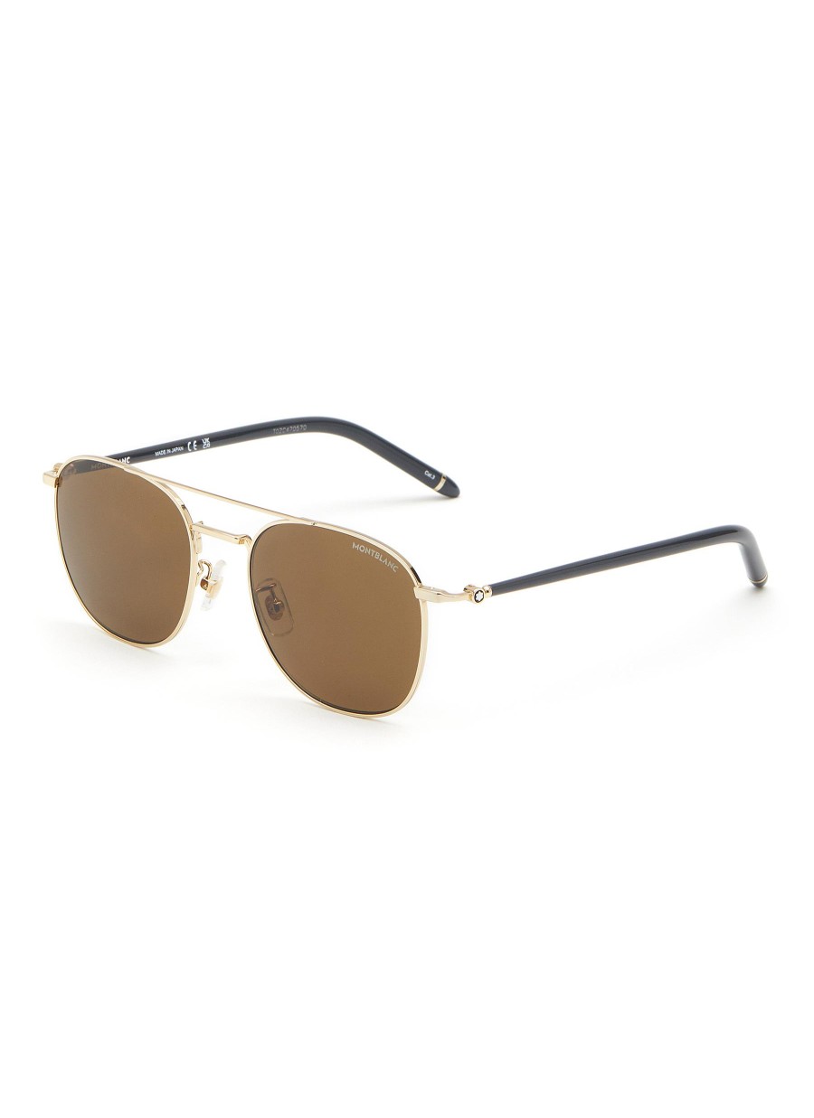 Men MONTBLANC Eyewear | Mb0271S Metal Square Sunglasses