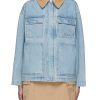 Women DUNST Jackets | Unisex Sporty Corduroy Collar Denim Work Jacket