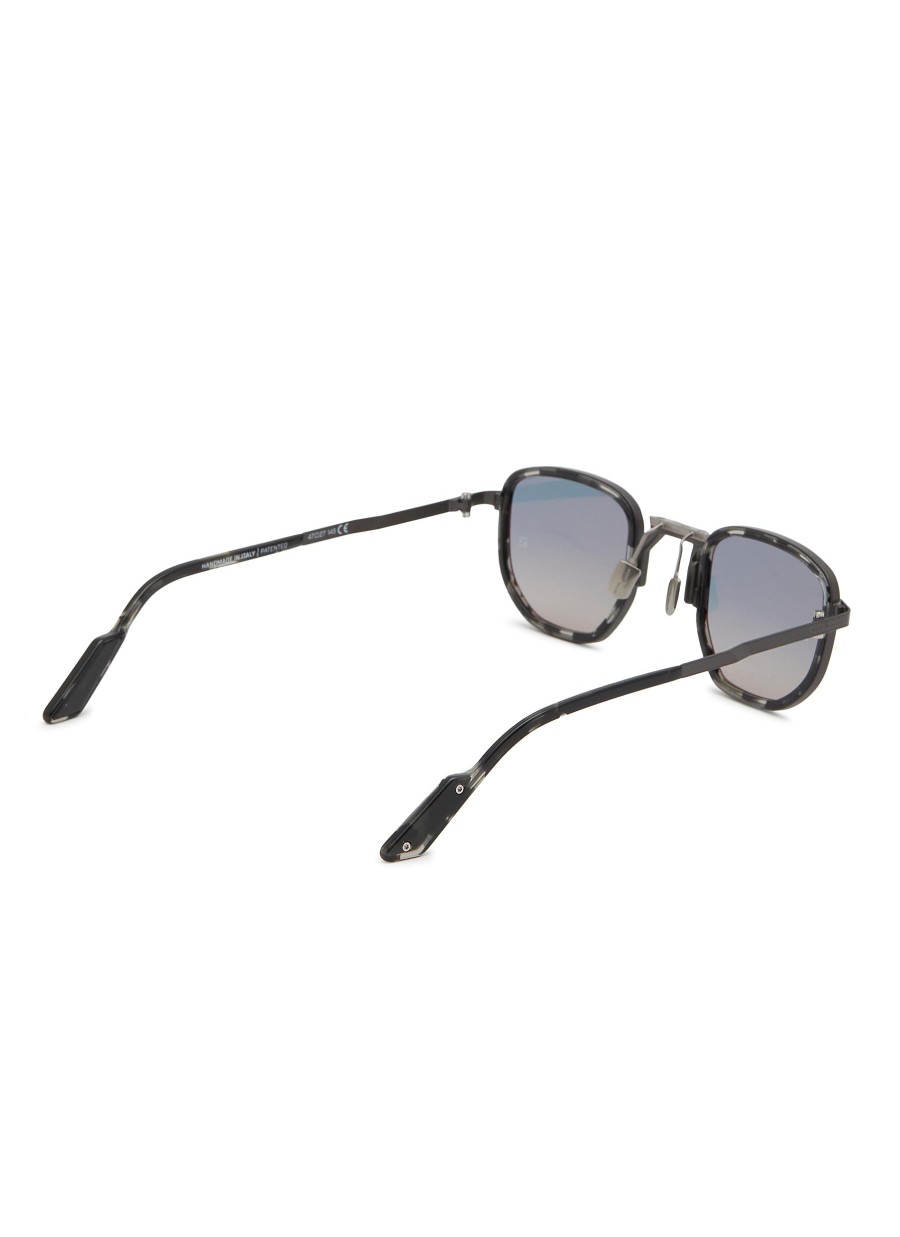 Men MOVITRA EYEWEAR Eyewear | Giovanni Black Havana Acetate Square Sunglasses