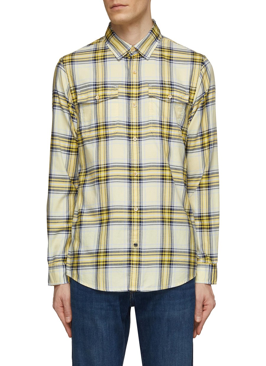 Men SCOTCH & SODA Shirts | Flannel Check Double Pocket Shirt