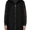 Women ERMANNO SCERVINO Coats | Sheer Zip Up Hooded Coat