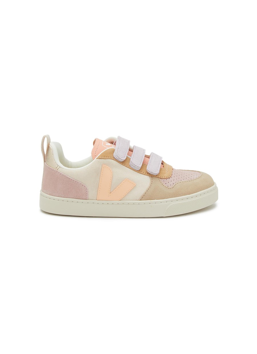 Women VEJA Shoes | V-10 Velcro Suede Kids Sneakers