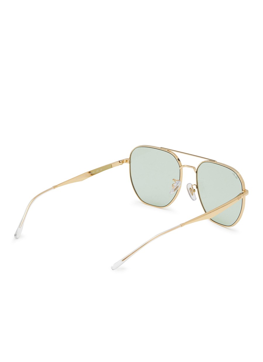 Women RAY BAN Eyewear | Double Bridge Metal Square Sunglasses