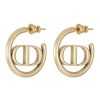 Women LANE CRAWFORD VINTAGE ACCESSORIES Vintage Accessories | Christian Dior Gold Tone Hoop Earrings