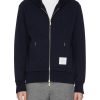 Men THOM BROWNE Pullovers & Hoodies | Stripe Back Zip Hoodie