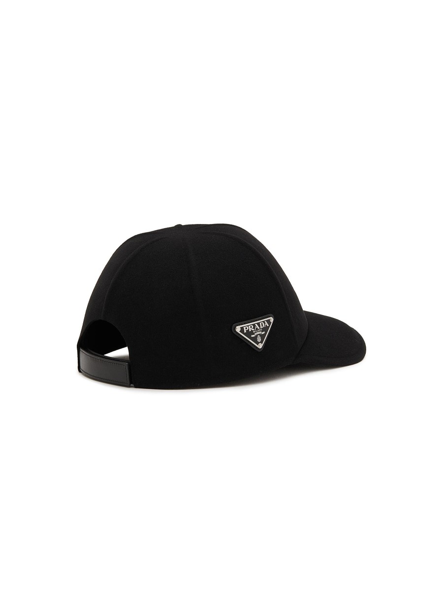 Men PRADA Hats & Gloves | Logo Plaque Baseball Cap