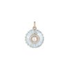 Women STORROW JEWELRY Fine Jewellery | Emily 14K Gold Diamond Aquamarine Charm