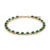 Women EDDIE BORGO Fashion Jewellery | Pyramid 12K Gold Plated Metal Malachite Tennis Bracelet