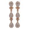 Women LC COLLECTION JEWELLERY Fine Jewellery | 18K White Gold Diamond Drop Dangle Earrings