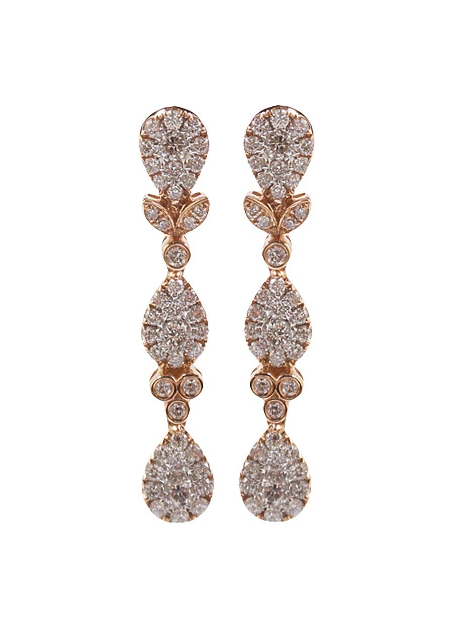 Women LC COLLECTION JEWELLERY Fine Jewellery | 18K White Gold Diamond Drop Dangle Earrings