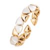 Women VHERNIER Fine Jewellery | Freccia 18K Rose Gold White Mother Of Pearl Rock Crystal Mini Bracelet